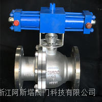 不锈钢液动法兰球阀